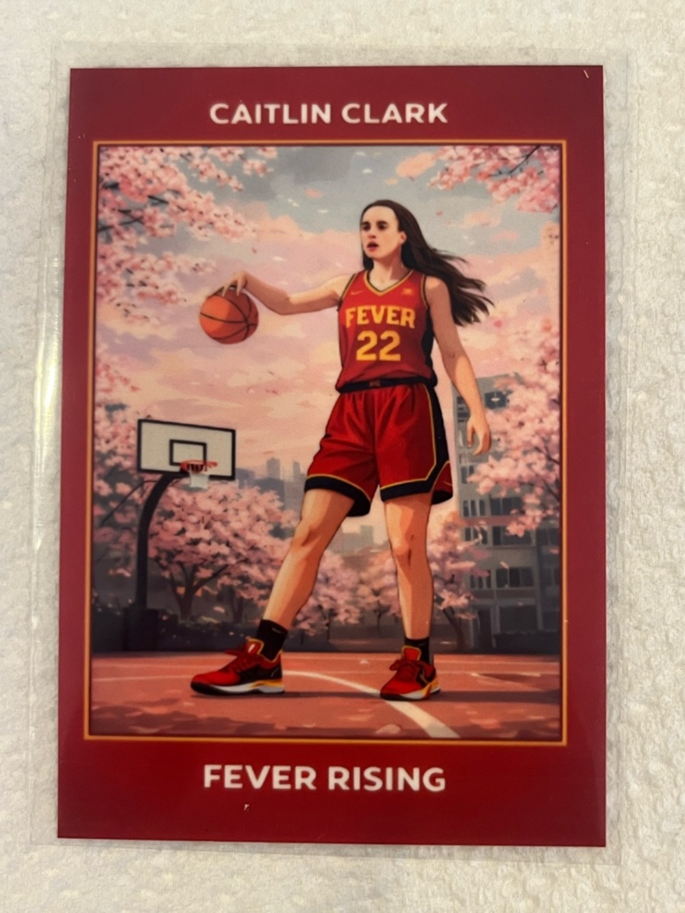 Caitlin Clark Fever Rising Custom Collectible Card
